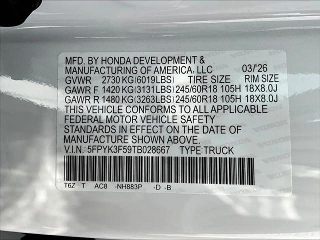 2026 Honda Ridgeline RTL