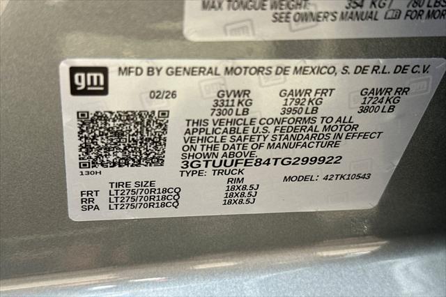 2026 GMC Sierra 1500 Crew Cab, Short Bed, AT4X, 4WD