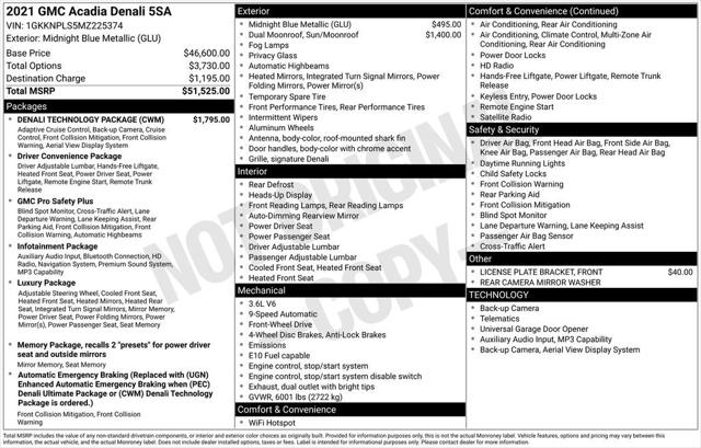 2021 GMC Acadia FWD Denali 2021 GMC Acadia FWD Denali