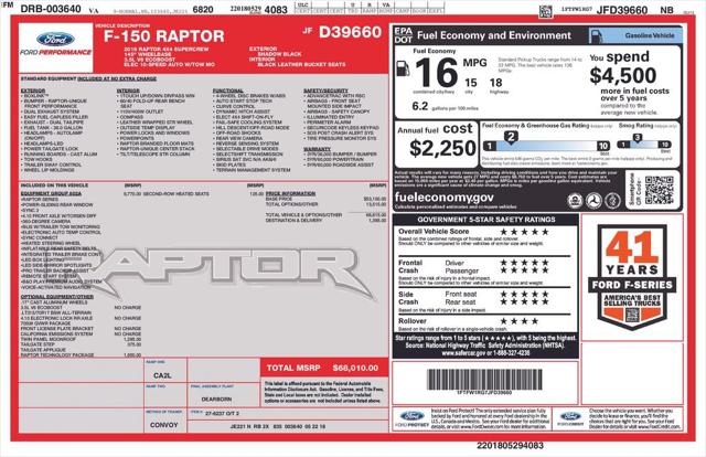 2018 Ford F-150 Raptor 2018 Ford F-150 Raptor