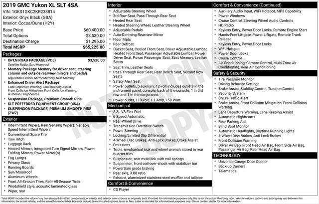 2019 GMC Yukon XL SLT 2019 GMC Yukon XL SLT