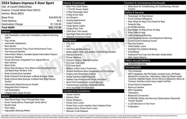 2024 Subaru Impreza Sport 5-Door