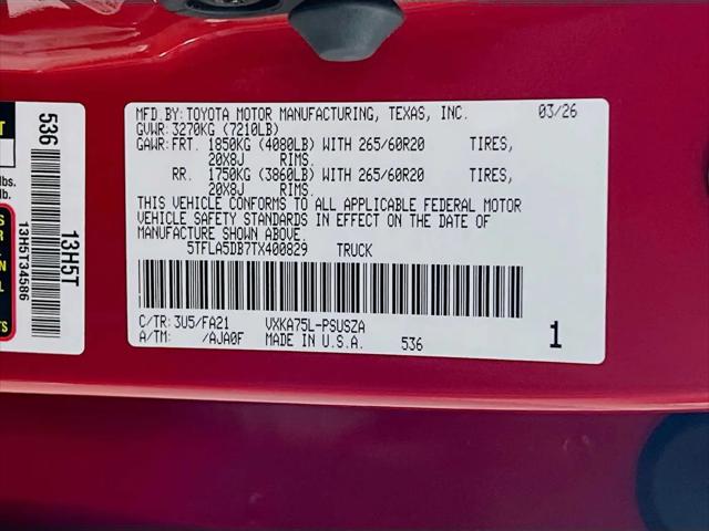 2026 Toyota Tundra SR5 CrewMax 5.5' Bed