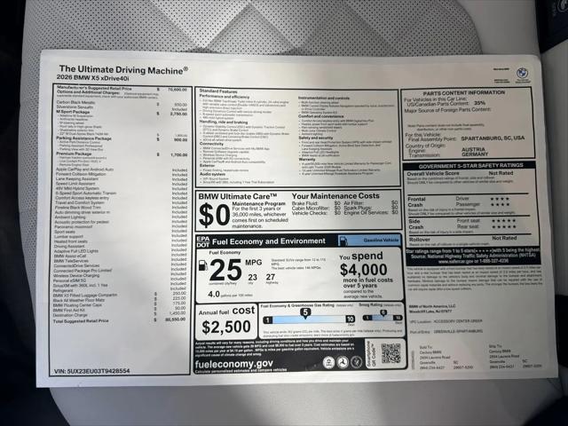 2026 BMW X5 xDrive40i