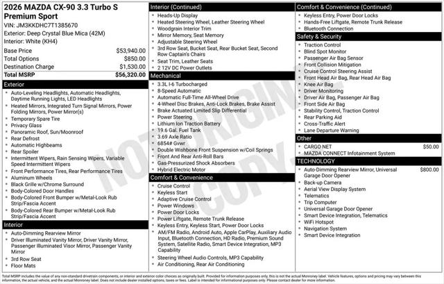 2026 Mazda X-90 3.3 Turbo S Premium Sport