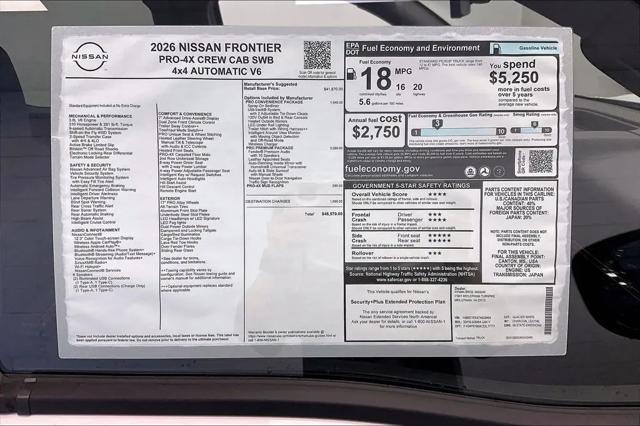 2026 Nissan Frontier Crew Cab PRO-4X 4x4