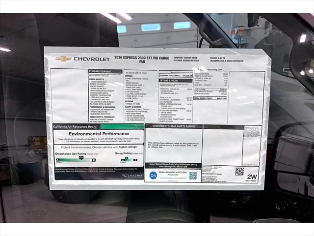 2026 Chevrolet Express Cargo Van 2500 Extended Wheelbase, WT, RWD