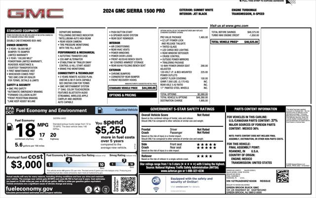 2024 GMC Sierra 1500 4WD Double Cab Standard Box Pro