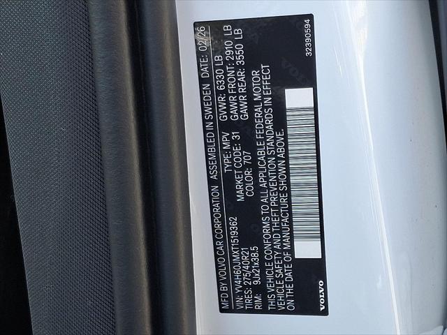 2026 Volvo XC90 Plug-In Hybrid Ultra Dark Theme, T8 AWD, Electric/Gasoline, 6 Seats