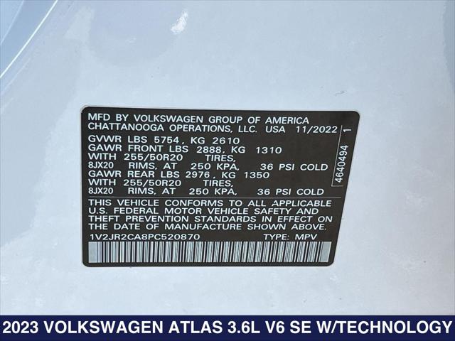 2023 Volkswagen Atlas 3.6L V6 SE w/Technology