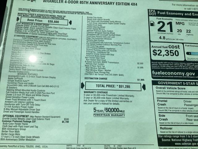 2026 Jeep Wrangler 4-Door 85th Anniversary Edition