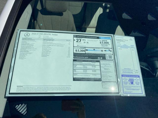2026 Mercedes-Benz E 350 Unknown