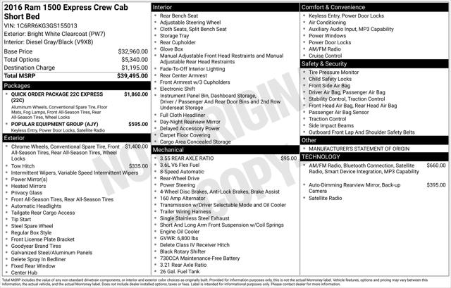 2016 Ram 1500 Express