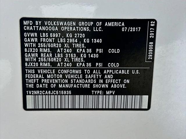2018 Volkswagen Atlas 3.6L V6 SEL Premium