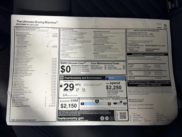 2026 BMW X3 30 xDrive