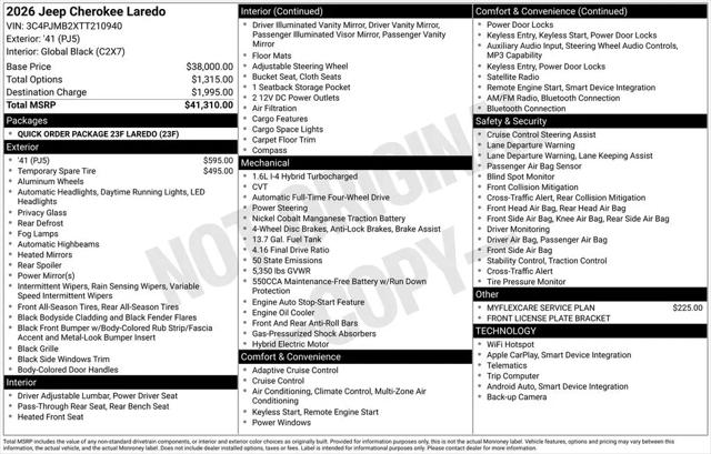 2026 Jeep Cherokee Laredo 4x4