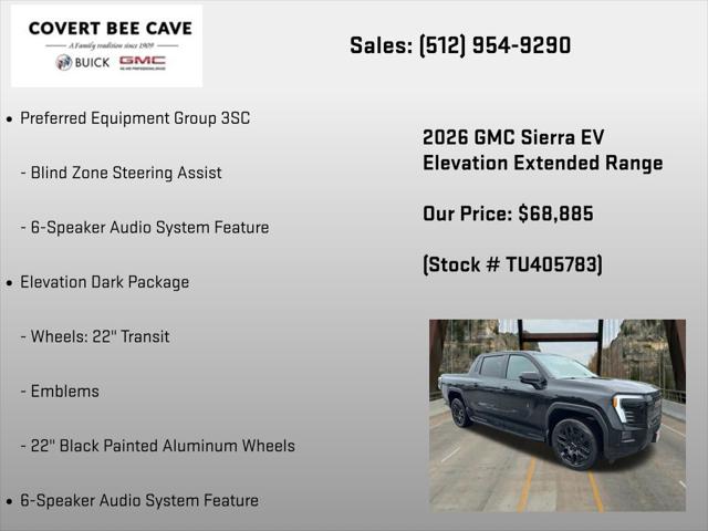 2026 GMC Sierra Extended Range Elevation