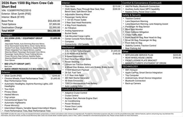 2026 Ram 1500 Big Horn Crew Cab 4x4 57 Box