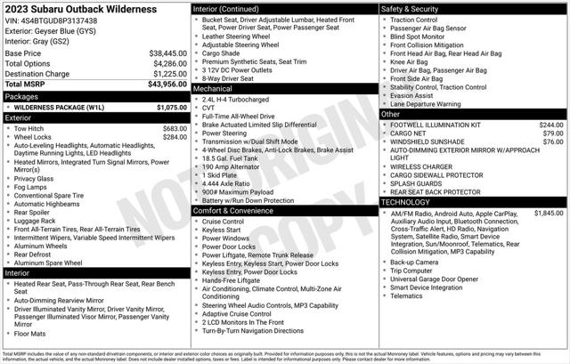 2023 Subaru Outback Wilderness