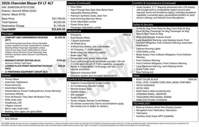2026 Chevrolet V Blazer LT AWD