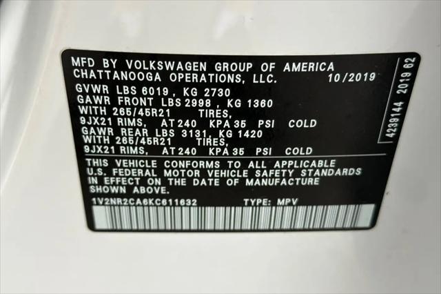 2019 Volkswagen Atlas 3.6L V6 SEL Premium