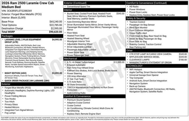 2026 Ram 2500 Laramie Crew Cab 4x4 64 Box