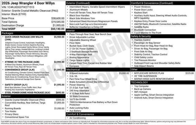 2026 Jeep Wrangler Willys