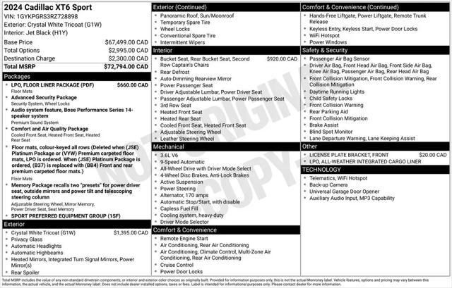 2024 Cadillac XT6 Sport