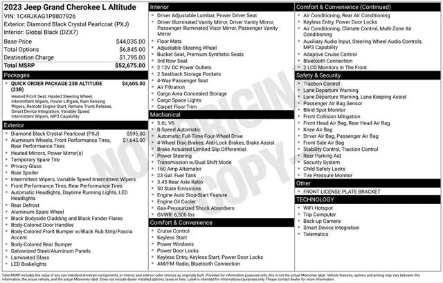 2023 Jeep Grand Cherokee L Altitude 4x4