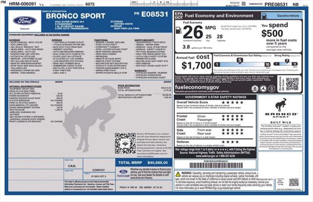 2023 Ford Bronco Sport Outer Banks 2023 Ford Bronco Sport Outer Banks