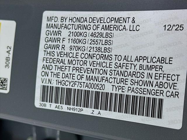 2026 Honda Accord Sedan Sport-L