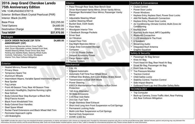 2016 Jeep Grand Cherokee 75th Anniversary 2016 Jeep Grand Cherokee 75th Anniversary