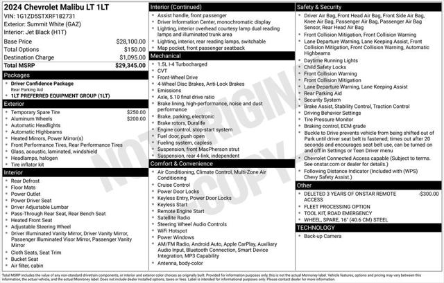 2024 Chevrolet Malibu FWD 1LT