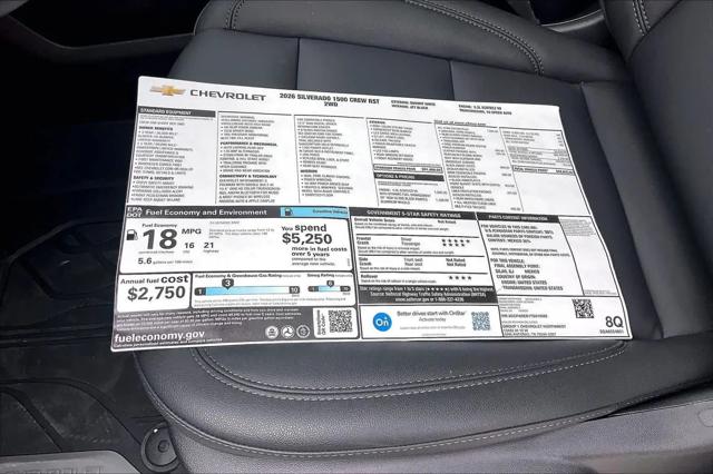2026 Chevrolet Silverado 1500 2WD Crew Cab Short Bed RST