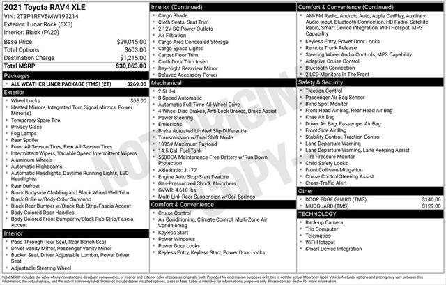 2021 Toyota RAV4 XLE 2021 Toyota RAV4 XLE