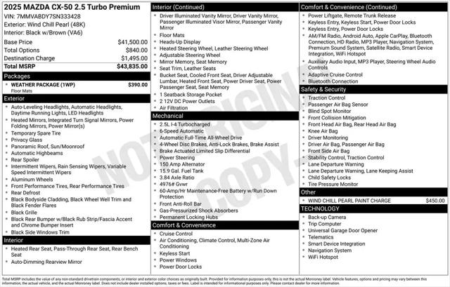 2025 Mazda CX-50 2.5 Turbo Premium Package