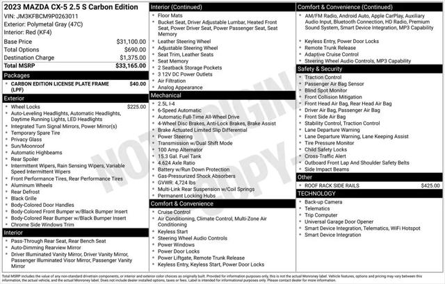 2023 Mazda CX-5 2.5 S Carbon Edition