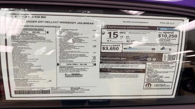 2023 Dodge Challenger SRT Hellcat Redeye Widebody Jailbreak