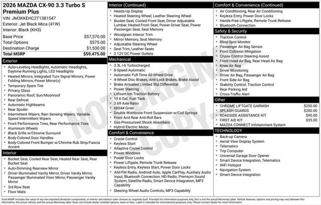 2026 Mazda X-90 3.3 Turbo S Premium Plus