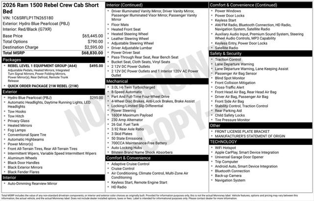 2026 RAM 1500 Rebel Crew Cab 4x4 57 Box