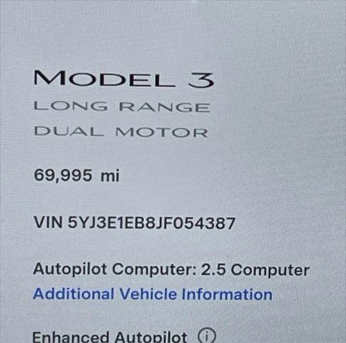 2018 Tesla Model 3 Long Range