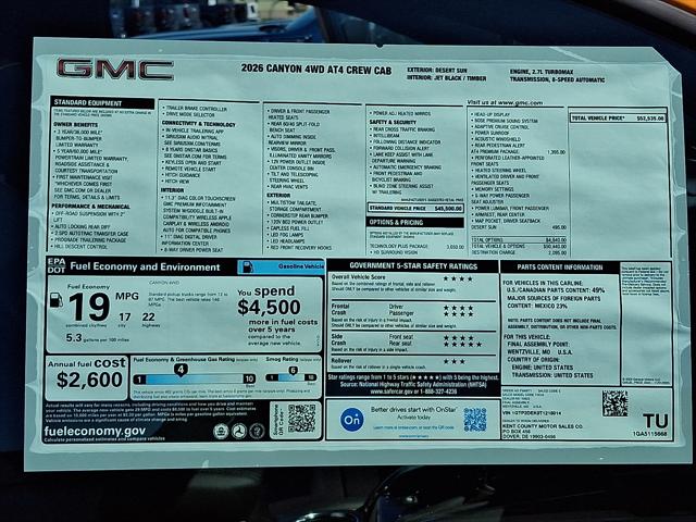 2026 GMC Canyon AT4, 4WD