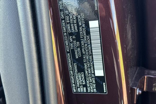 2026 Volvo XC90 Plus, B6 AWD Gas (mild hybrid), Gasoline, Bright, 7 Seats