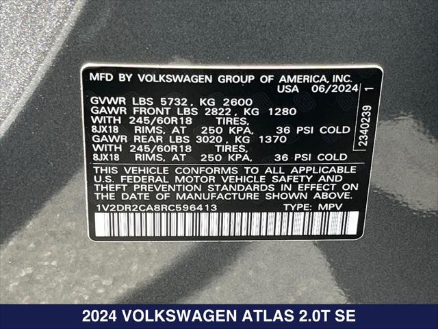 2024 Volkswagen Atlas 2.0T SE