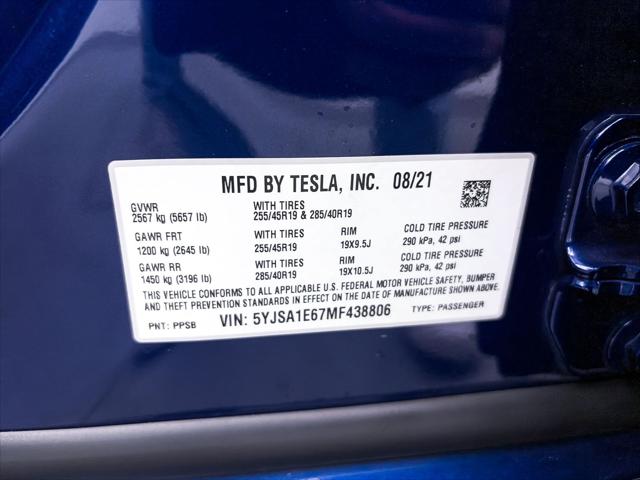 2021 Tesla Model S Plaid Tri Motor All-Wheel Drive