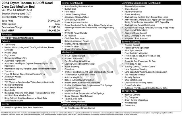2024 Toyota Tacoma 