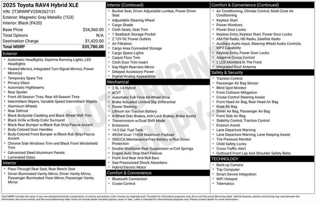 2025 Toyota RAV4 Hybrid XLE 2025 Toyota RAV4 Hybrid XLE