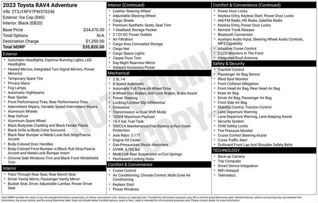 2023 Toyota RAV4 Adventure 2023 Toyota RAV4 Adventure