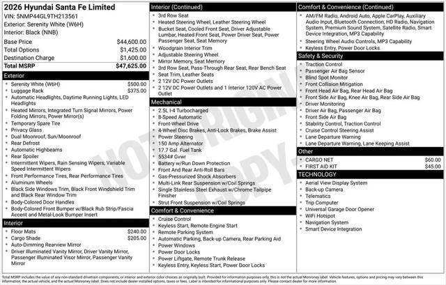 2026 Hyundai Santa Fe Limited 7 Passenger