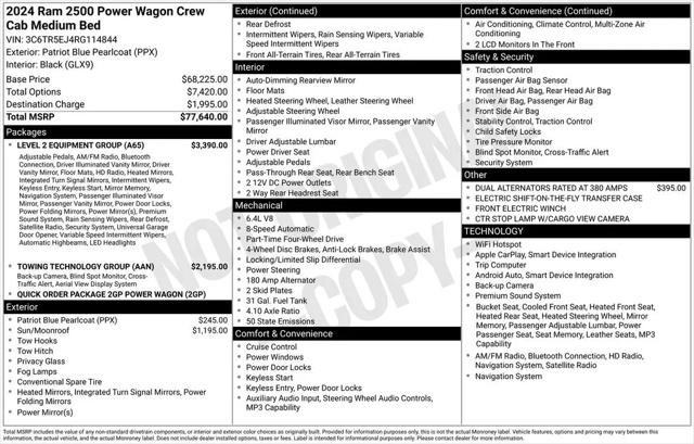 2024 Ram 2500 Power Wagon Crew Cab 4x4 6'4" Box